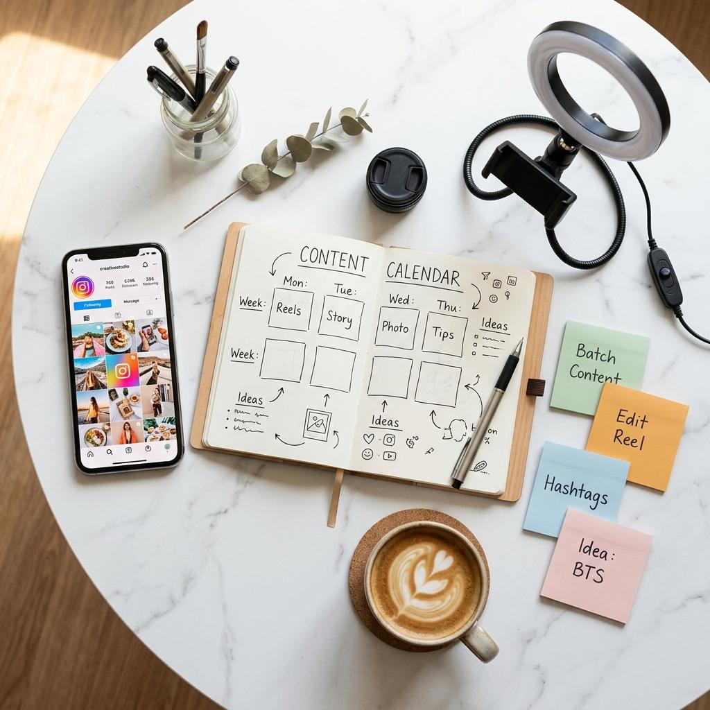 Social media content creation workspace
